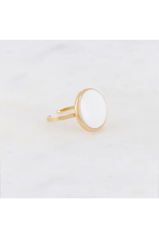 Bague - Doré et blanc