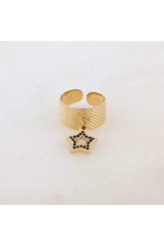 Bague - Doré et noir