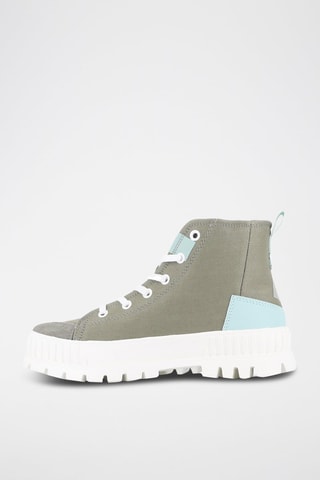 Tennis montantes plateformes Pallashock - Kaki