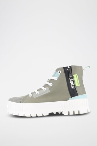 Tennis montantes plateformes Pallashock - Kaki