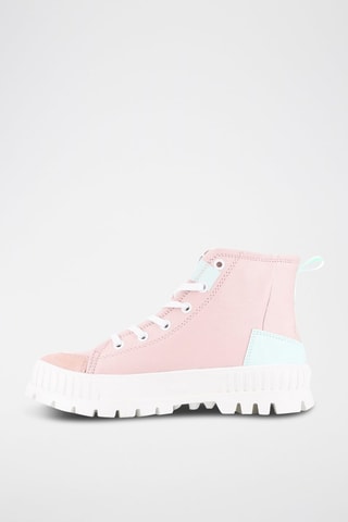 Tennis montantes plateformes Pallashock - Rose clair