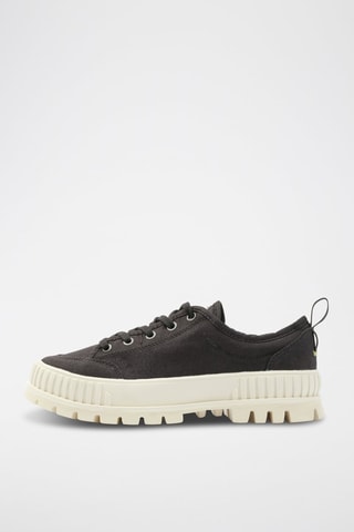 Tennis plateformes en coton biologique Pallashock - Noir