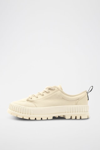 Tennis plateformes en coton biologique Pallashock - Beige