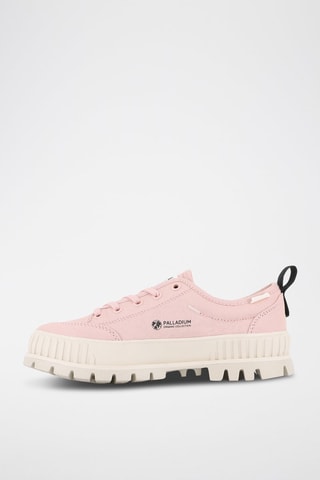 Tennis plateformes en coton biologique Pallashock - Rose clair