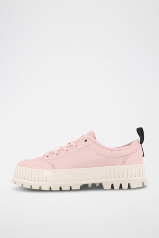 Tennis plateformes en coton biologique Pallashock - Rose clair