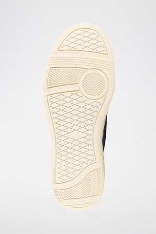 Baskets en cuir Pallacup - Ecru et bleu