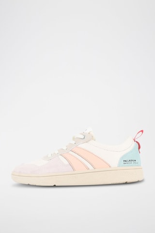 Baskets en cuir Pallacup - Ecru et saumon