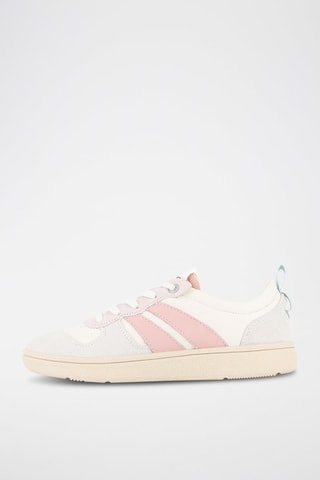 Baskets en cuir Pallacup - Ecru et rose