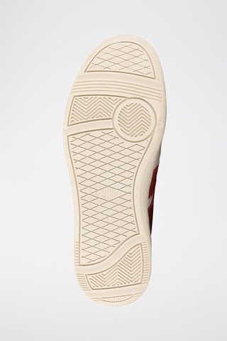 Baskets en cuir Pallacup - Ecru et rouge