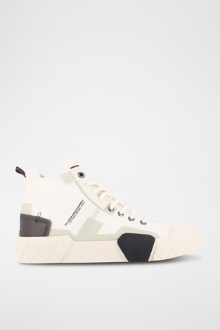 Tennis montantes en coton biologique - Beige