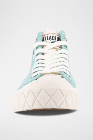 Tennis montantes en coton biologique - Bleu clair