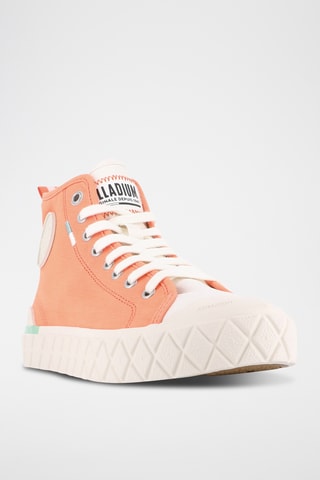 Tennis montantes en coton biologique - Orange