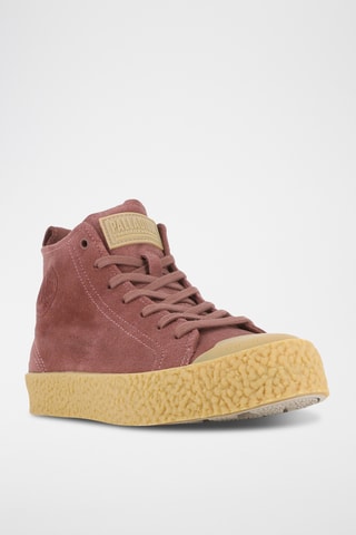 Baskets montantes en  nubuck - Rose