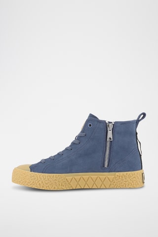 Baskets montantes en nubuck - Indigo