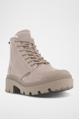 Bottines en cuir - Beige