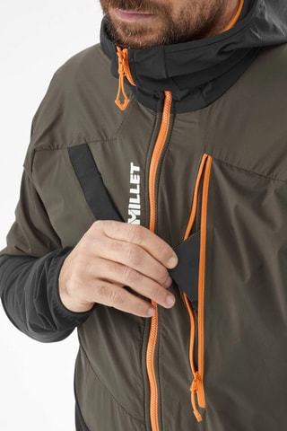 Veste de ski de randonnée à capuche Rutor - Noir et vert foncé