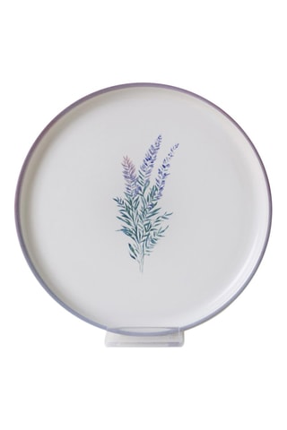 6 assiettes plates en grès - 22 cm