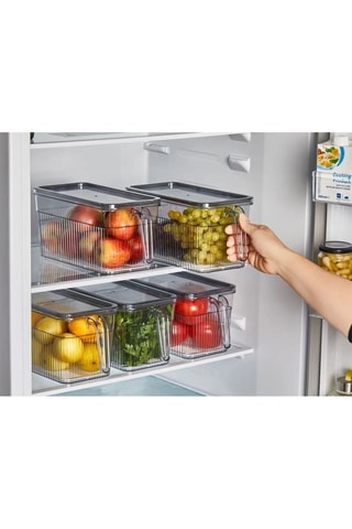 2 organisateurs de frigo sans BPA - 28 x 13 x 13 cm