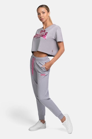 Calças de treino Leinthall - Cinzento-claro e rosa