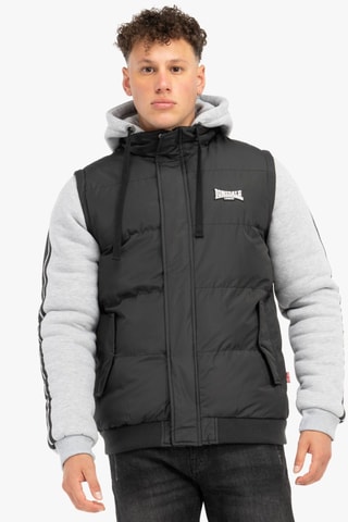 Casaco regular com capuz Dowpot - Preto