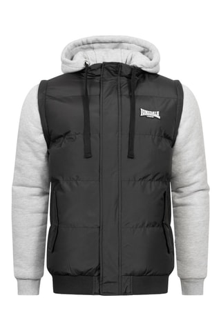 Casaco regular com capuz Dowpot - Preto