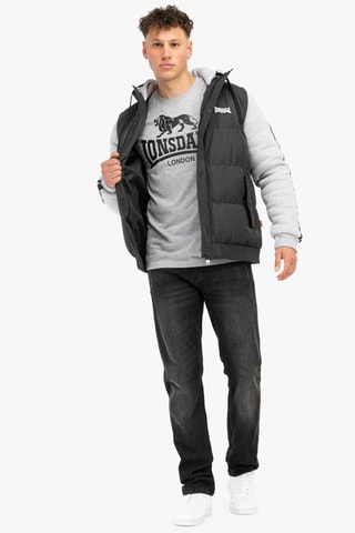 Casaco regular com capuz Dowpot - Preto