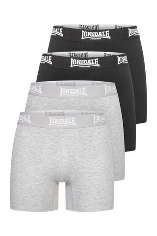 4 boxers - Cinzento-claro e preto