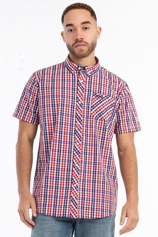 Camisa Brixworth - Vermelho e azul-marinho