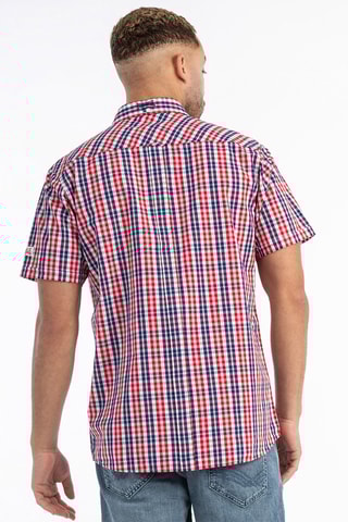 Camisa Brixworth - Vermelho e azul-marinho