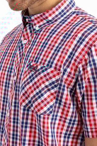 Camisa Brixworth - Vermelho e azul-marinho