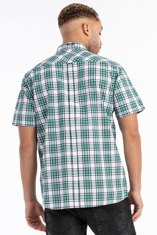 Camisa slim Brixworth - Verde e branco