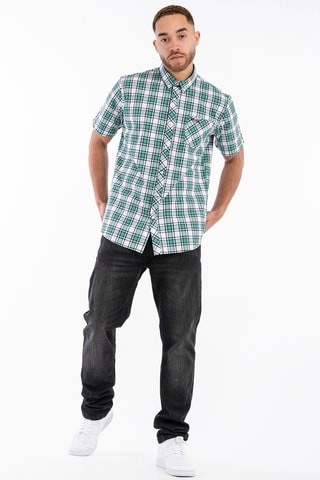 Camisa slim Brixworth - Verde e branco