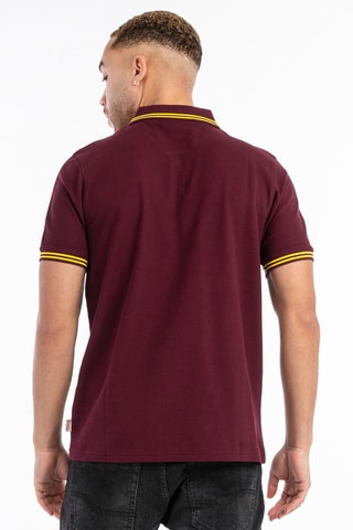 Polo Hellister - Bordô e amarelo