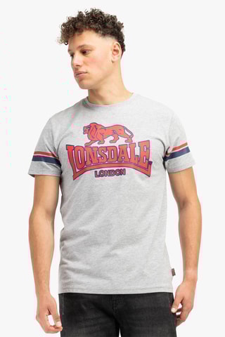 T-shirt regular - Cinzento e vermelho - Lonsdale