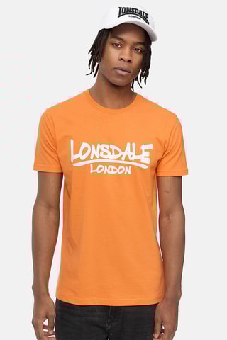 T-shirt Laranja e branco