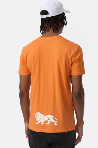 T-shirt Laranja e branco