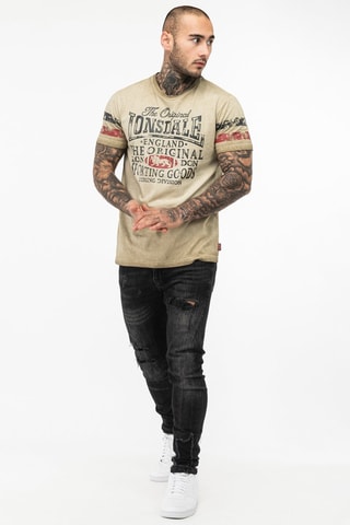 T-shirt Skeld - Bege e azul-marinho