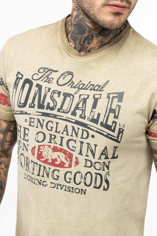 T-shirt Skeld - Bege e azul-marinho