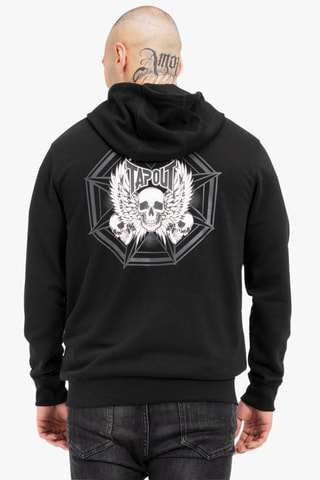 Sweat regular com capuz Octagon - Preto