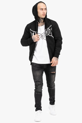 Sweat regular com capuz Marfa Hooded Zipper - Preto