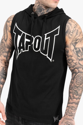 Sweat regular com capuz sem mangas Alameda Hood - Preto