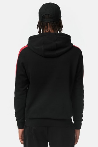 Sweat com capuz Preto e vermelho