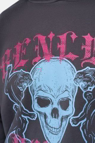 Sweat ampla com capuz Pantera HD - Preto - Benlee