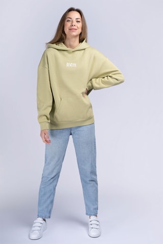 Sweat com capuz Lorena Verde e banco - Benlee