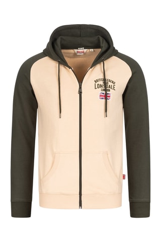 Sweat com capuz e calças de treino Stretton - Bege e verde - Lonsdale