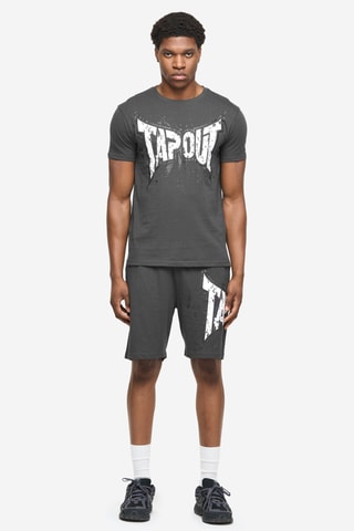 T-shirt e calções regular - Cinzento