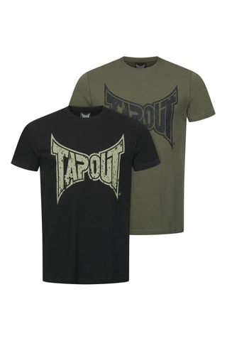 2 t-shirts regular - Caqui e preto
