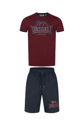 T-shirt e calções regular - Bordô