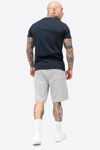 T-shirt regular e calções regular - Azul-marinho e cinzento-claro mesclado