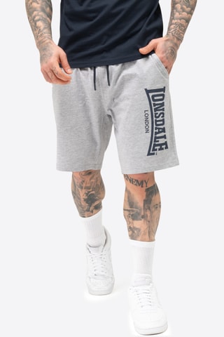 T-shirt regular e calções regular - Azul-marinho e cinzento-claro mesclado